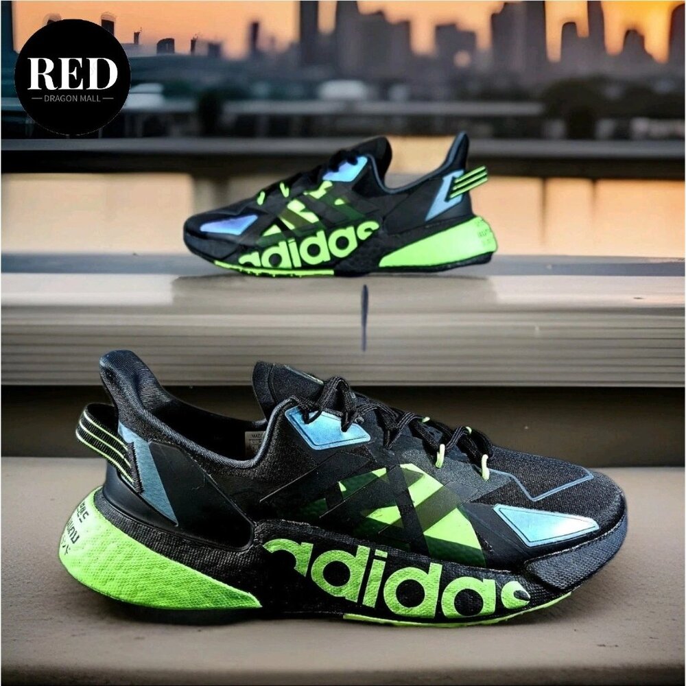 Adidas X9000L4 Running BOOST Black Solar Green Shoes GY3071 - Men's Size 8.5